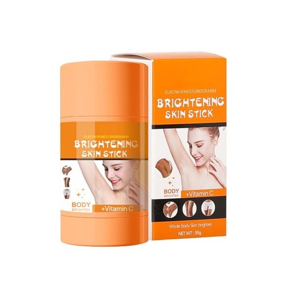 Bâton de peau éclaircissant, baume naturel pour le visage 30 g avec soin hydratant – Crème hydratante naturelle au format bro...