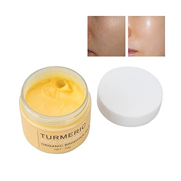 Crème émulsion Resserrement des Pores Hémorroïde Réparatrice Curcuma Crème pour le Visage Hydratante Hydratante Blanchissant 