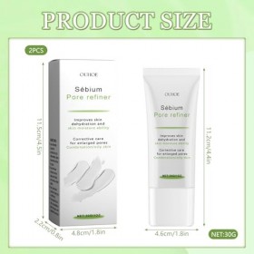 2 pièces Sébium Pore Refiner, Resserre les Pores, Affine le Grain de Peau, Contre Pores Dilatés Visage, Pore Refiner Serum, p...
