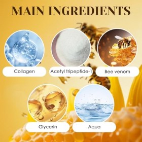 2 x Crème Hydratante Visage, Bee Venom Anti Rides au Venin dAbeille, Crème Raffermissante et Hydratante pour le Visage et le ...