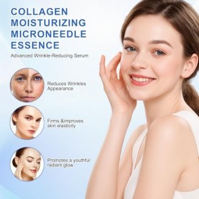 2 Pièces Serum Microneedling Professionnel 30ml Texture Légère Réduit Les Rides Raffermit Revitalise La Peau Hydrate Nourrit 