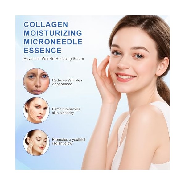 2 Pièces Serum Microneedling Professionnel 30ml Texture Légère Réduit Les Rides Raffermit Revitalise La Peau Hydrate Nourrit