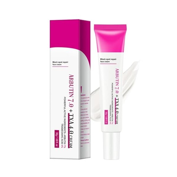 Alpha Arbutin Crème Visage Face,Arbutin 7%,Creme Eclaircissante Peau Noir Puissant, Even out Tone, Anti-Pigmentation, Black S...