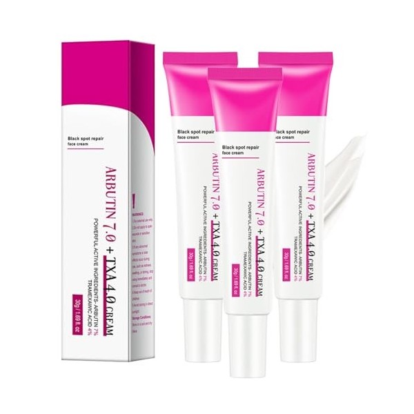 Alpha Arbutin Crème Visage Face,Arbutin 7%,Creme Eclaircissante Peau Noir Puissant, Even out Tone, Anti-Pigmentation, Black S...