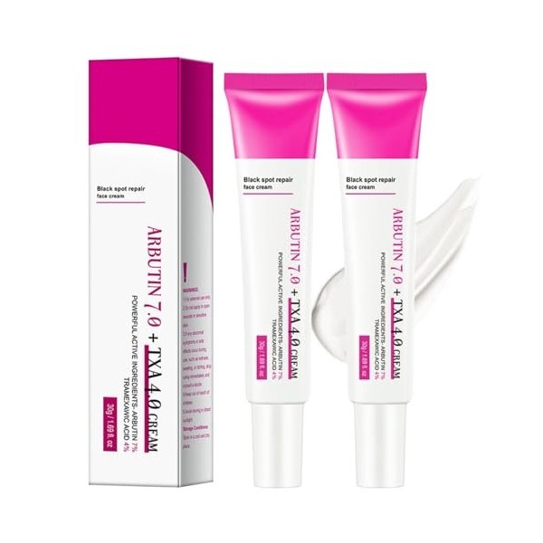 Alpha Arbutin Crème Visage Face,Arbutin 7%,Creme Eclaircissante Peau Noir Puissant, Even out Tone, Anti-Pigmentation, Black S...