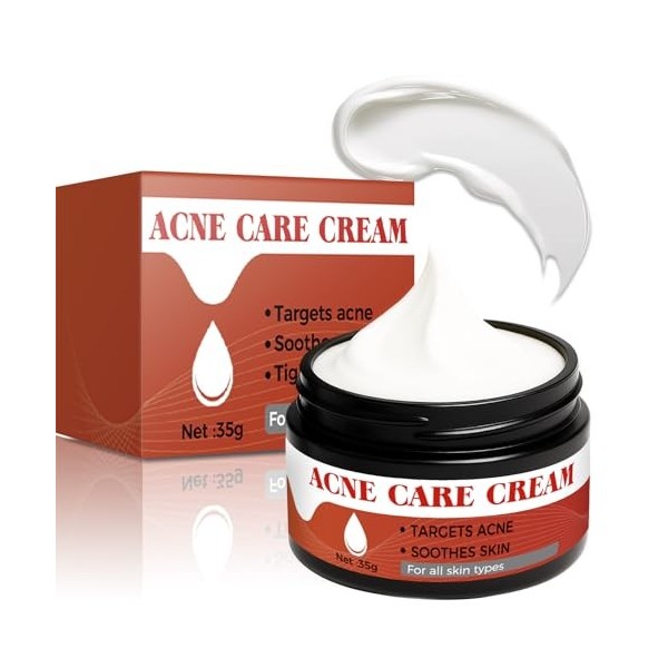 Crème Anti-Acné 35 g, Traitement Localisé Pour le Visage, Crème Hydratante Pour le Visage Adaptée à Tous les Types de Peau, P