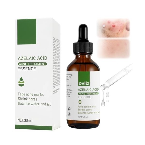 30ml Sérum Anti-Acné,Essence Soin Visage pour une peau nette,Réduit efficacement pour Atténuer Boutons,Points Noirs et Marque