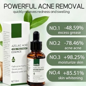 30ml Sérum Anti-Acné,Essence Soin Visage pour une peau nette,Réduit efficacement pour Atténuer Boutons,Points Noirs et Marque