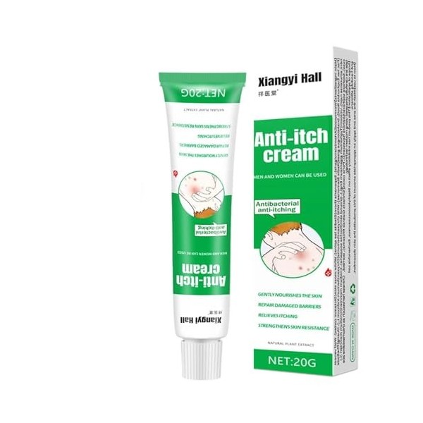 20g Soulagement Démangeaisons Pommade, Douce Crème Apaisante Soin pour Peau, Efficace Crème Pour Le Corps Pour Apaise La Peau