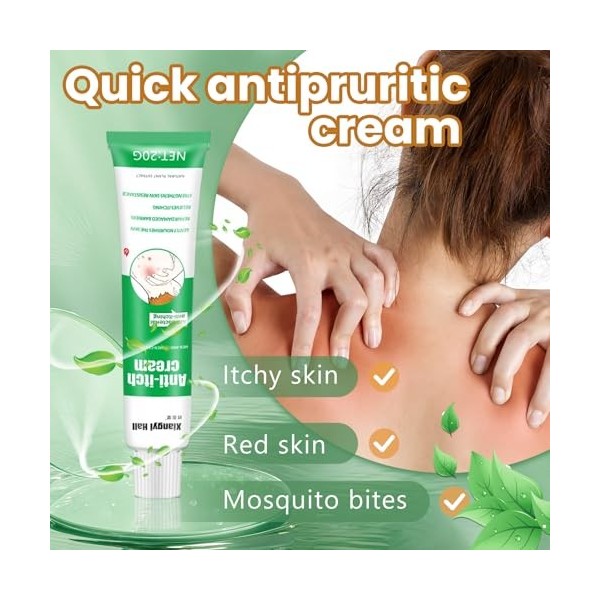 20g Soulagement Démangeaisons Pommade, Douce Crème Apaisante Soin pour Peau, Efficace Crème Pour Le Corps Pour Apaise La Peau