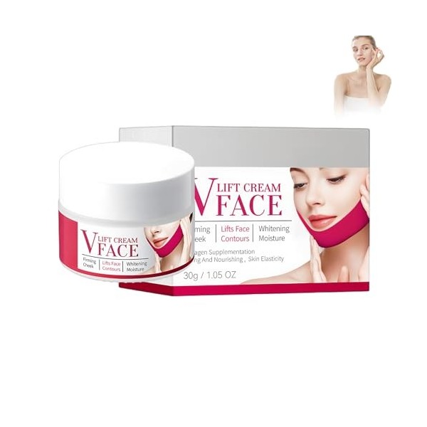 Wonsters 30g V Crème raffermissante pour le pour le visage Double menton Enleveur Crème raffermissante pour le visage peeling
