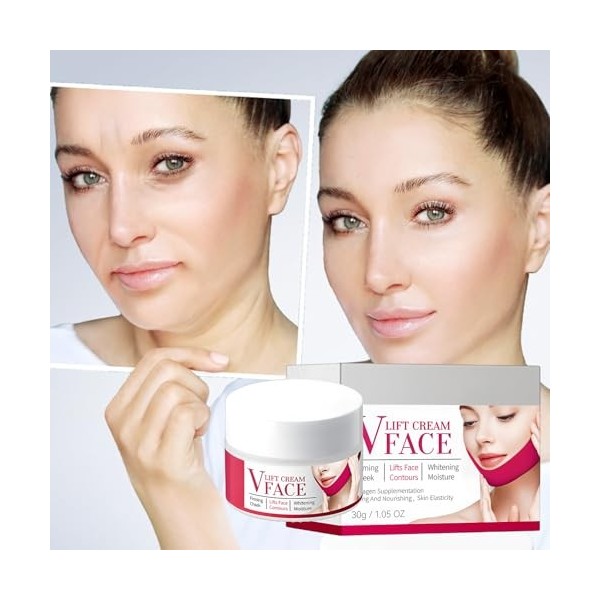 Wonsters 30g V Crème raffermissante pour le pour le visage Double menton Enleveur Crème raffermissante pour le visage peeling