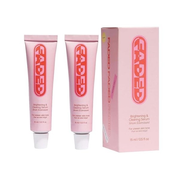 Sérum éclaircissant et nettoyant Faded - Sérum éclaircissant et purifiant pour les taches sombres et les décolorations - Rédu