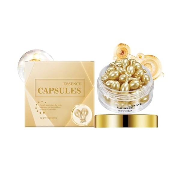 Capsules dessence anti-rides à lacide hyaluronique pour le sérum facial - Capsule anti-rides et anti-âge - Réduit les rides C...