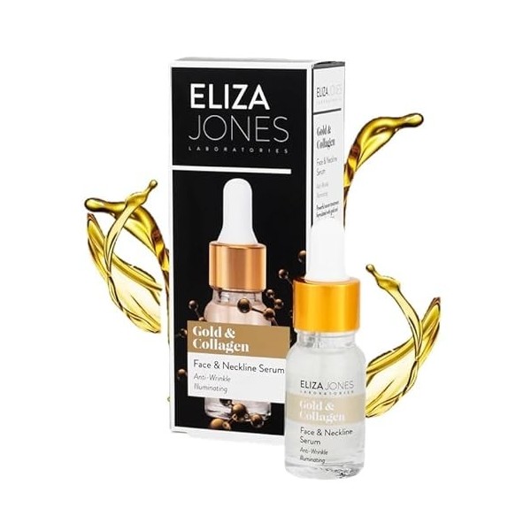 Eliza Jones Laboratories Sérum Eliza Jones pour le visage et le décolleté Or et collagène : Anti rides 