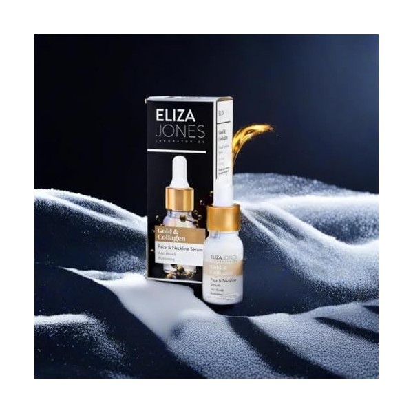Eliza Jones Laboratories Sérum Eliza Jones pour le visage et le décolleté Or et collagène : Anti rides 