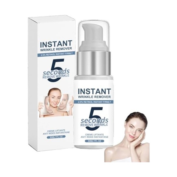 Creme Liftante Anti Rides Instantané 5 Secondes,Wrinkle Power,Roveaskin Creme Anti Rides Femme,2.5% Retinol Instant Firmly,In...