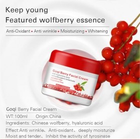 Eazerom 32 Crème Visage aux Baies de Goji – à l’acide hyaluronique et à la vitamine C, crème naturelle anti-âge et anti-rides