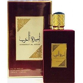 Ameerat Al Arab de LATTAFA 100ml, Eau de Parfum Femme, Parfum Arabe , Attar Femme, Musc Halal, NOTES: Raisins, Orange, Rose, 