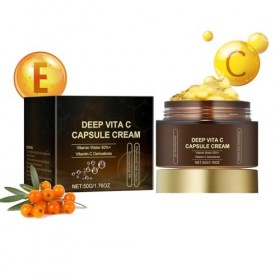 Capsule hydratante Deep Vitamine C Golden Capsule Face - Capsules anti-âge pour une peau rayonnante - Gel hydratant transpare