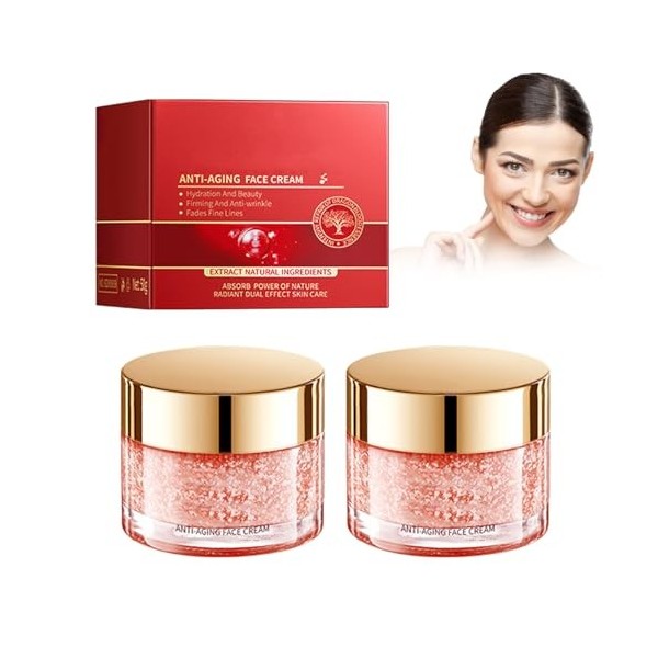 Hppsctink 2pcs Crème Hydratante au sang de Dragon, Crème Visage au sang de dragon, Hydratant, Rajeunissant et Nourrissant, Ré