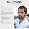 Baume anti-rides au suif pour homme, baume au suif de bœuf pour réparer les peaux sèches et abîmées, hydratant jour et nuit, ...