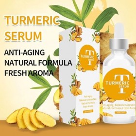 Huile de curcuma pour le visage - 30 ml dextrait de curcuma bio - Correcteur d éclaircissante pour le visage - Réparateur h
