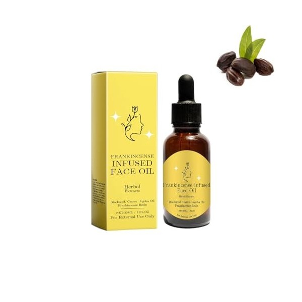 Huile dencens pour la peau, sérum visage anti-rides et anti-âge, sérum pour le visage pour tous les types de peau, lisse les ...