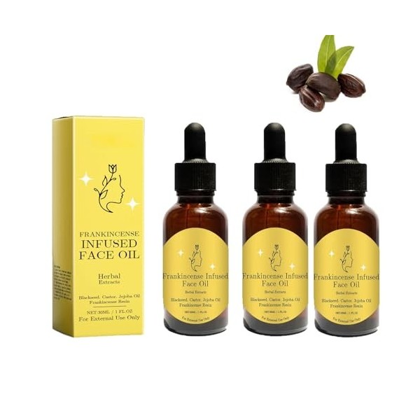 Huile dencens pour la peau, sérum visage anti-rides et anti-âge, sérum pour le visage pour tous les types de peau, lisse les ...