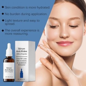 Facial raffermissant liquide à texture légère pour homme et femme à peau sensible, sèche, ou pour routine et matinale 30 ml