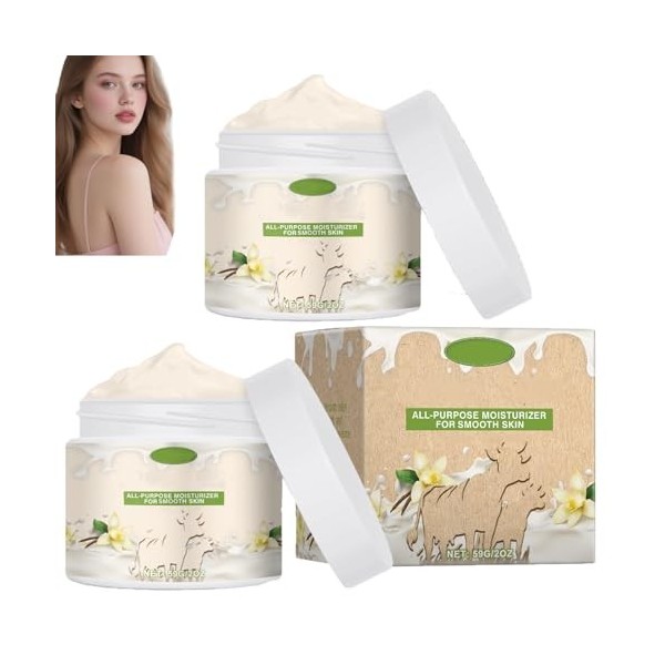 Crème vanille au suif de bœuf, soin hydratant naturel pour le visage et le corps, idéal pour les peaux sensibles et sèches. H...