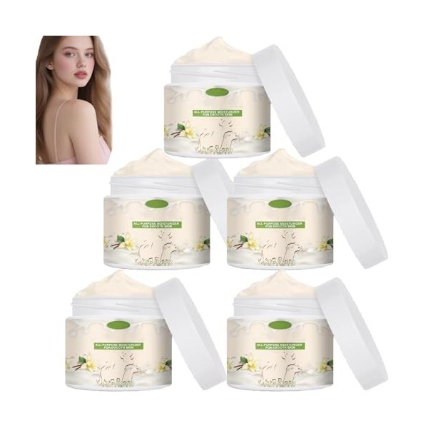 Crème vanille au suif de bœuf, soin hydratant naturel pour le visage et le corps, idéal pour les peaux sensibles et sèches. H...