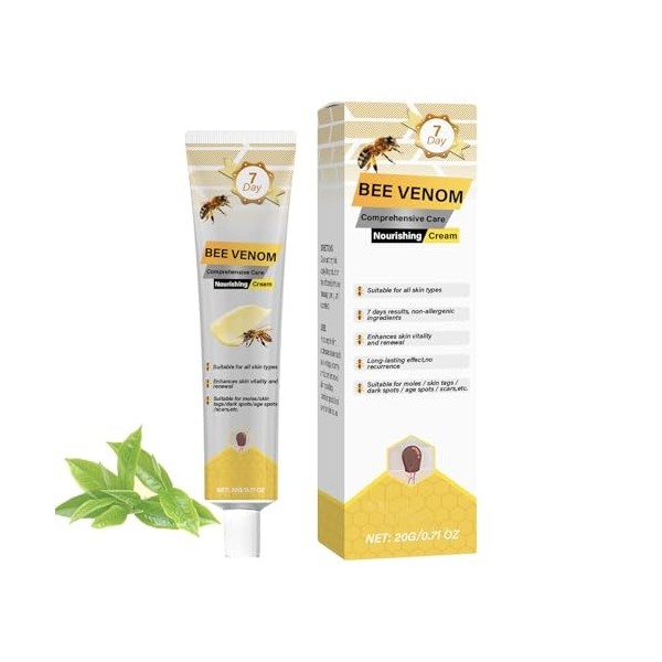 Crème pour la peau au venin dabeille,traitement hydratant en profondeur au pour tous les types de peau-Réduit les rides, les