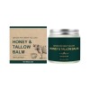 Baume sébum et miel pour le visage, suif de bœuf pour la peau, suif de bœuf nourri à lherbe et miel sauvage brut, crème hydr ...