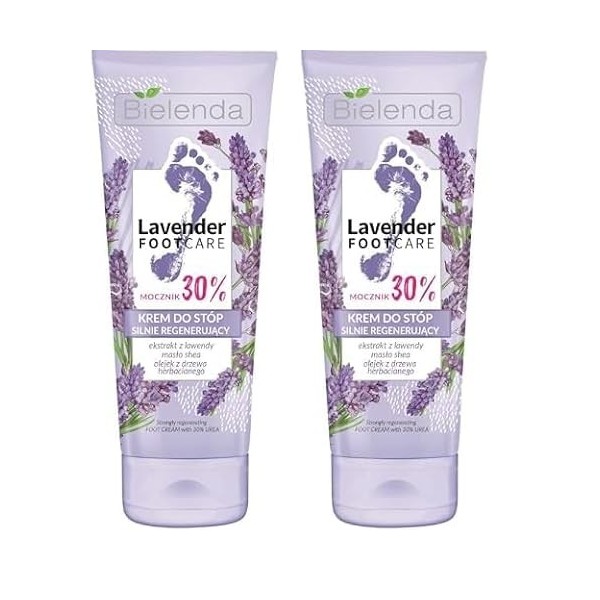 LAVENDER FOOT CARE - Crème pour les pieds hautement régénérante, 75 ml Lot de 2 Crème Jour et Nuit