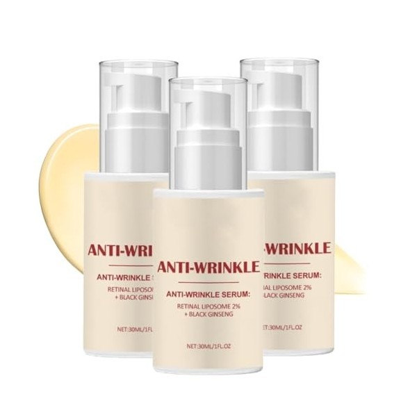 Sérum rétinien - Liposome rétinien 2% + ginseng noir, sérum au rétinol pour une peau plus ferme et anti-âge avec collagène,sé...