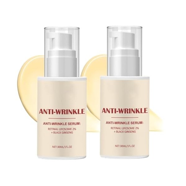 Sérum rétinien - Liposome rétinien 2% + ginseng noir, sérum au rétinol pour une peau plus ferme et anti-âge avec collagène,sé...