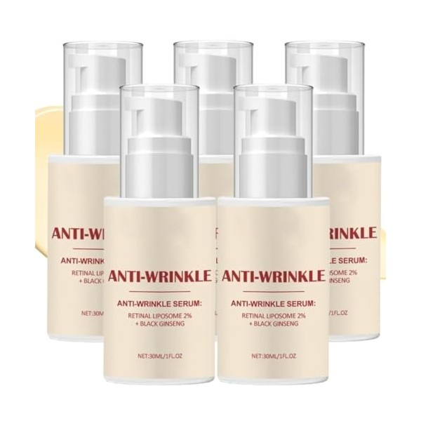 Sérum rétinien - Liposome rétinien 2% + ginseng noir, sérum au rétinol pour une peau plus ferme et anti-âge avec collagène,sé...