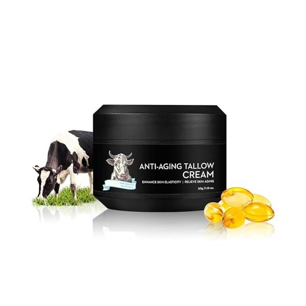 Crème anti ride homme, wrinkle power,creme hydratante visage homme, enrichie en suif de bœuf pour une élasticité cutanée accr