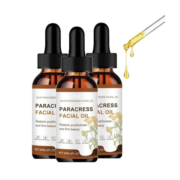 Paracress Facial Bio Oil,Huile Essentielle Hydratante Anti-âge Pour Réduire les Rides et Ridules,Sérum de Paracress pour le V
