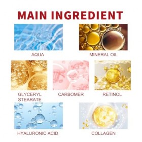 Crème Au Rétinol, Bio Crème Hydratante Visage Antirides, Antiâge,Anti Taches Jour Et Nuit Á Lacide Hyaluronique, Retinol Et 