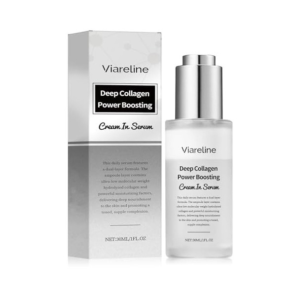 Collagen Booster Toner Serum,Sérum Visage Collagène,Sérum Anti -Âge,Soin Intensif Anti-âge,Réduction des Rides & Ridules,Cont