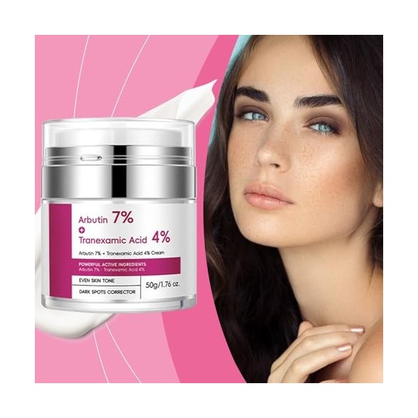 Arbutin 7 Tranexamic Acid 4 Cream, Alpha Arbutin Creme Tache De Rousseur, Alpha Arbutin Creme Eclaircissante Peau Noir Puissa