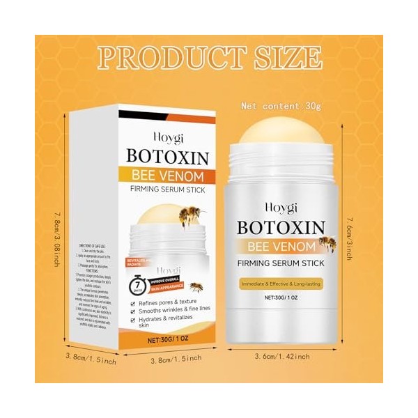 Bee Venom Firming Sérum Stick de soin du visage au poison dabeille Crème raffermissante pour le corps, poison dabeille, crè