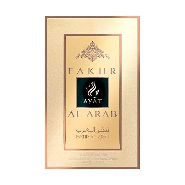 Parfum FAKHAR 100ml, Eau de Parfum Femme Musc Arabe Oud Oriental Attar Halal Pour Femme NOTES: Rose, Jasmin, Ylang-Ylang, Pat