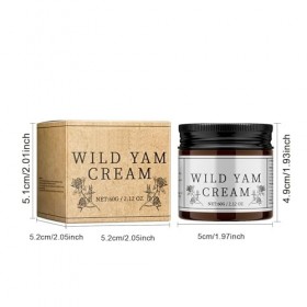 Dyceittdia 2pcs Crème à ligname, Crème Digname sauvage, Crème pour le Corps à Ligname sauvage, Soins Hydratants et Nourris