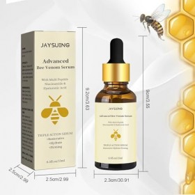 2 Pièces Bee Venom Essence Advanced Bee Venom Essence Natural Anti-âge Anti-Rides pour le Visage au Miel Peau Hydratante et N