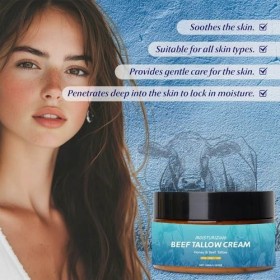 Crème de soin pour la peau à base de suif de bœuf biologique, Crème à base de suif de bœuf biologique, Baume à base de suif d