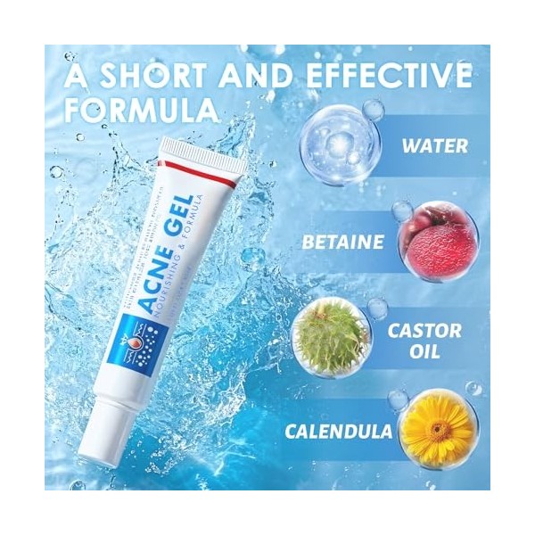 30g Peaux purifiant Crème Visage,Crème Apaisante,Formule Soin gel,Affine le grain de Peau,Pour une peau plus nette et équilib