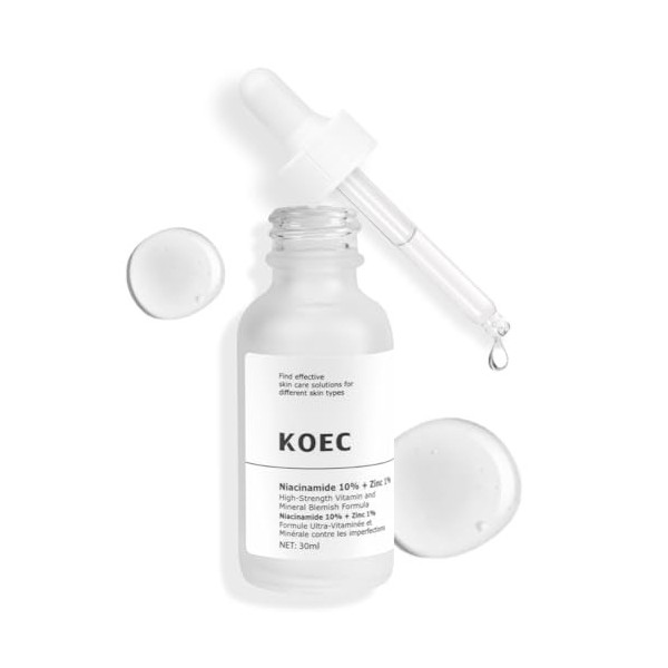 LOPHE Sérum Visage, 10% Niacinamide and 1% Zinc Blemish & Pore Sérum,Anti-rides, Anti-taches, Anti-âge et Hydratant,Power Fac...